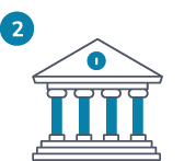 Bank icon representing how funds are deposited